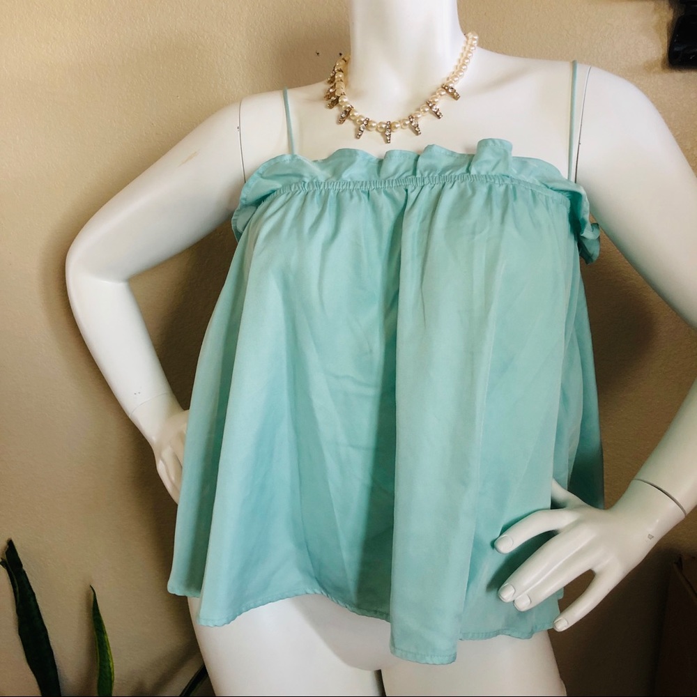 Line Dot || Cami Spaghetti Strap Top Blouse